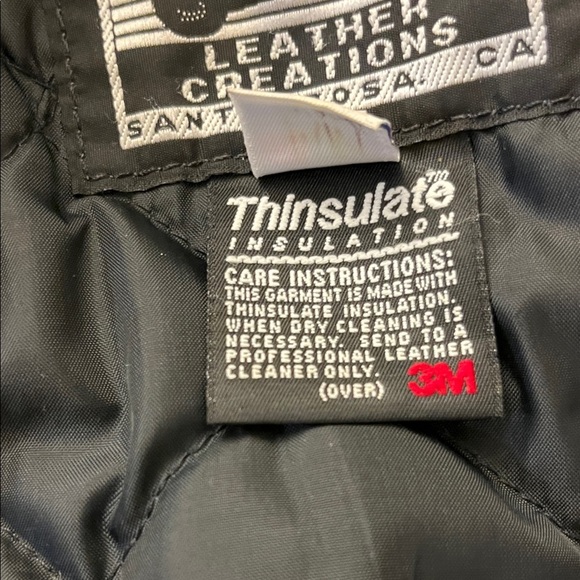 Leather Biker Jacket in Black Made in USA Riders Motorcycle - Picture 8 of 8